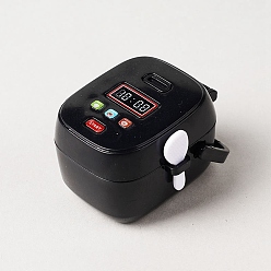 Черный Миниатюрные украшения из смолы для электроприборов, аксессуары для домашнего кукольного домика с микро-ландшафтом, притворяясь опорными украшениями, чёрные, 38x31x25 мм