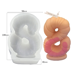 Number Силиконовые формы для свечей своими руками, изготовление украшений, для изготовления свечей, число, белые, число 8, 94x41x144 мм