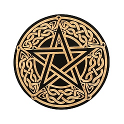 Звезда Деревянная маятниковая доска, биолокация гадальная доска, для колдовства принадлежности для викканского алтаря, плоско-круглые, звезда, 100 мм