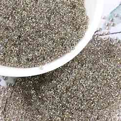 (RR3645) Fancy Lined Rose Taupe MIYUKI Round Rocailles Beads, Japanese Seed Beads, (RR3645) Fancy Lined Rose Taupe, 15/0, 1.5mm, Hole: 0.7mm, about 5555pcs/bottle, 10g/bottle