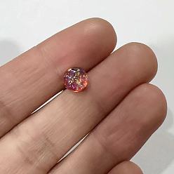 Индийский Красный Эмалированные кольца для языка из нержавеющей стали, цвет нержавеющей стали, плоско-круглые, Индийская красная, 16 мм, штифты : 1.6 мм