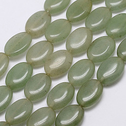 Green Aventurine Natural Green Aventurine Beads Strands, Oval, 18x13.5x5.5mm, Hole: 1mm, about 23pcs/strand, 15.75 inch(40cm)