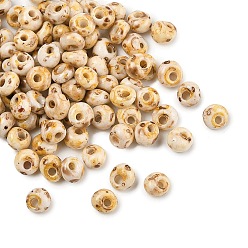 пшеница Пикассо стеклянные бусины, круглое отверстие, слеза, цвет пшеницы, 5x4.5x4 мм, отверстие : 1.4 мм, 120 шт / комплект