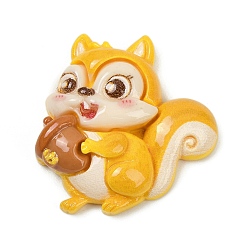 Squirrel Непрозрачная смола кабошоны в стиле пасторального урожая, белка, 29.5x28x8 мм