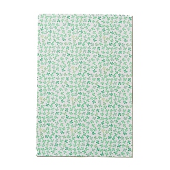 Grün PU Leder Stoff, Bekleidungszubehör, für DIY, Kleeblatt-Muster, grün, 30x20x0.1 cm