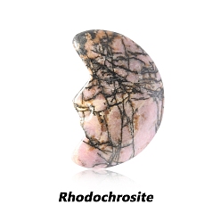 Родонит Резные фигурки исцеляющей луны из натурального родонита, Украшения из камня с энергией Рейки, 30x20x9 мм