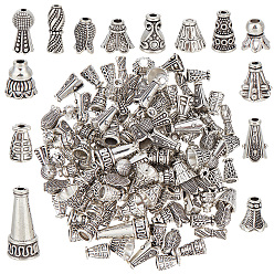 Античное Серебро 2 наборы для самостоятельного изготовления украшений, включая сплавную концевую накладку, бусины и колпачки для бусин, античное серебро, 6.5~17.5x6.5~9.5x3~9.5 мм, отверстие : 1.4~8 мм