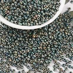 (RR2008) Matte Metallic Patina Iris MIYUKI Round Rocailles Beads, Japanese Seed Beads, 8/0, (RR2008) Matte Metallic Patina Iris, 3mm, Hole: 1mm, about 19000~20500pcs/pound