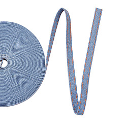 Cornflower Blue Stitch Denim Ribbon, Garment Accessories, for DIY Crafts Hairclip Accessories and Sewing Decoration, Cornflower Blue, 1cm, 10m/bag