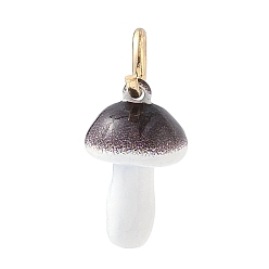 Гриб Аэрозольная краска 304 подвески из нержавеющей стали, с целью перехода в кольце, гриб, 15x8.5x8.5 мм, отверстие : 4 мм