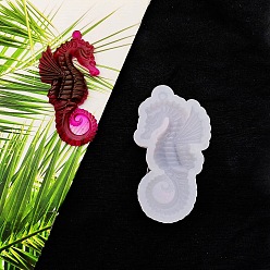 Sea Horse Подвески своими руками в силиконовой форме, формы для литья смолы, для уф-смолы, изготовление изделий из эпоксидной смолы, белые, морской конек, 82x45 мм