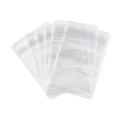 Прозрачный ПВХ антиокислительные пакеты с застежкой-молнией, прозрачный чехол для хранения ювелирных изделий с защитой от потускнения, прямоугольные, прозрачные, 6x4x0.03 см, односторонняя толщина: 4.9 мил(0.125мм)