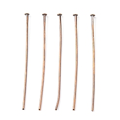 Красная Медь Железные штыри с плоской головкой, без кадмия, без никеля и без свинца, красная медь, размер : около 4.5 см длиной, Толщиной 0.75~0.8 мм (калибр 20), Около 6000 шт / 1000 г, Руководитель: 2 mm