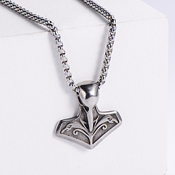 Нержавеющая Сталь Цвет Якорь в стиле панк 304 кулон из нержавеющей стали мужское ожерелье аксессуар для ночного клуба, цвет нержавеющей стали