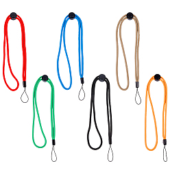 (52) Непрозрачная лаванда 6 шт. 6 цвета полиэстеровые мобильные ремни, с абс пластика выводы, разноцветные, 497 мм, 1 шт / цвет