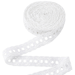 Blanc Des rubans de coton, pour les accessoires vestimentaires, blanc, 1-1/8 pouces (30 mm), environ 15.00 yards (13.72m)/pc