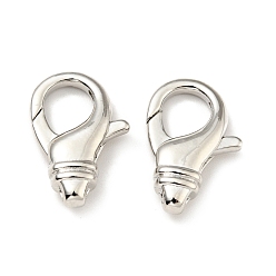 Платина Карабин-лобстеры, латунные, без кадмия и без свинца, платина, 19x12x4.5 мм, отверстие : 1.6 мм