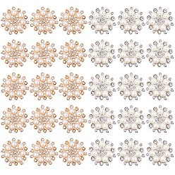 (52) Непрозрачная лаванда 30 шт 2 цвета пластиковых кабошонов, цветок, разноцветные, 27~28x7 мм, 15 шт / цвет