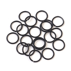 Black Iron Jump Rings, Open Jump Rings, Black, 18 Gauge, 10x1mm, Inner Diameter: 8mm