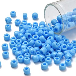 (43) Opaque Blue Turquoise Тохо 3/0 круглые бусины, японский бисер, (43) непрозрачная голубая бирюза, 5.5 мм, отверстие : 1.5 мм, Около 60 шт / 10 г
