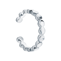 Плоский Круглый 925 серьги из серебра 925 пробы, модный простой крутой непирсинг, серебряные, плоско-круглые, 12x6 мм