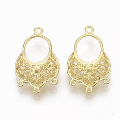 Без Покрытия Латунные люстры ссылки компонент, без никеля , сырой (без покрытия), 25x14.5x6 мм, отверстие : 0.9~1.5 мм