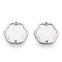 Платина Соединители звеньев сплава, цветок, без кадмия, без никеля и без свинца, платина, 14x14.5x2 мм, отверстие : 1 мм