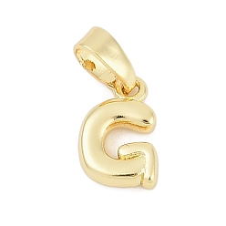 Letter G Латунь прелести, буквы, без кадмия и без свинца, долговечный, стойки покрытие, Буква G, 10x6.5x2.5 мм, отверстие : 3x5 мм