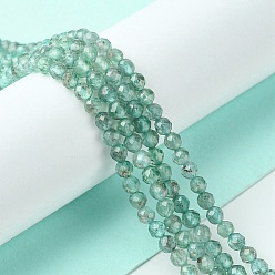 Apatite Natural Apatite Beads Strands, Faceted, Round, 3~3.5mm, Hole: 1mm, about 110~114pcs/strand, 15.28~15.55 inch(38.8~39.5cm)