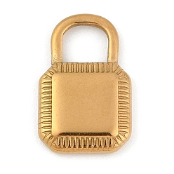 Золотой Ионное покрытие (ip) 304 подвески из нержавеющей стали, подвесной замок, золотые, 15.5x10x2 мм, отверстие : 4x5 мм