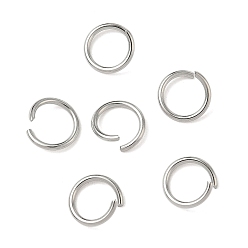 Нержавеющая Сталь Цвет 304 кольца прыжок из нержавеющей стали, круглые кольца, открытые кольца прыжок, цвет нержавеющей стали, 10x1 мм, внутренний диаметр: 7.7 мм