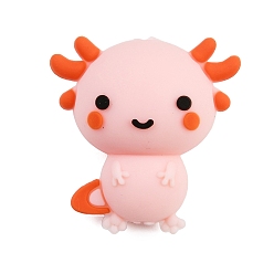 Pink Силиконовые бусины, фокусные бусы, динозавр, розовые, 25.5x24.5x14.5 мм, отверстие : 2 мм