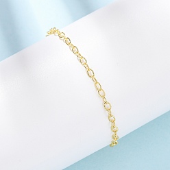 Настоящее золото 18K Браслеты-цепочки из латуни для женщин, долговечный, стойки покрытие, без кадмия и без свинца, реальный 18 k позолоченный, 7 дюйм (17.7 см)