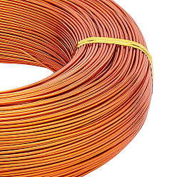 Оранжево-Красный Круглый анодированный алюминиевый провод, для изготовления ювелирных изделий, оранжево-красный, 18 датчик, 1.0 мм, около 656.16 футов (200 м) / 500 г
