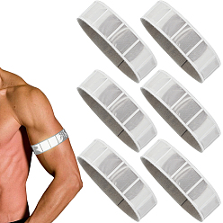 Белый 6шт. светоотражающие ПВХ-ленты на запястья для езды на велосипеде и бега, белые, 380x30x1.5~3.5 мм
