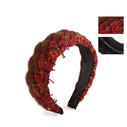 Красный Ткань ленты для волос, аксессуары для волос для женщин и девочек, красные, 155 мм