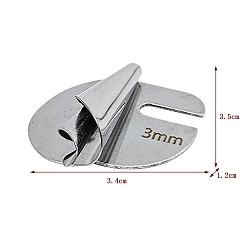 Stainless Steel Color Stainless Iron Sewing Rolled Hemmer Foot, Wide Rolled Hem Pressure Foot, Stainless Steel Color, 35x34x12mm