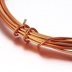 Dark Orange Round Aluminum Wire, Bendable Metal Craft Wire, for DIY Arts and Craft Projects, Dark Orange, 18 Gauge, 1mm, 5m/roll(16.4 Feet/roll)