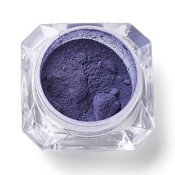 Темно-синий  Шифер Термохромный порошок для ногтей, украшение для украшения ногтей, с бутылкой для домашних животных, темный сланец синий, 33.5x33.5x21.5 мм