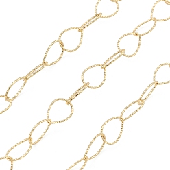 Real 18K Gold Plated Brass Hollow Rhombus Link Chains, Cadmium Free & Nickel Free & Lead Free, Unwelded, with Spool, Real 18K Gold Plated, 10x7x0.5mm
