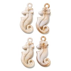 Sea Horse Акриловые подвески из имитационной оболочки, навахо белый, прелести морских коньков, 27.5x12x5 мм, отверстие : 2.5 мм, о 640 шт / комплект