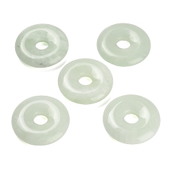 Сюянь Нефрит Натуральные ксюянские нефритовые подвески, подвески в виде пончиков/пи-дисков, 30x6.5 мм, отверстие : 7.5 мм