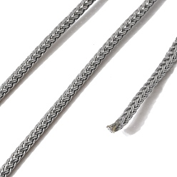 Темно-Серый Плетеный шнур из нержавеющей стали, для diy craft, текстурированная круглая, темно-серый, 3 мм, около 32.81 футов (10 м) / рулон