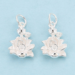 Серебро 925 стерлингов серебряные подвески, , с печатью 925, серебряные, 15.5x10x4.5 мм, отверстие : 4 мм, Перейти кольцо: 5x0.5 мм, внутренний диаметр: 4 мм