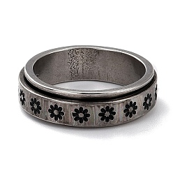 Солнце Не тускнеет 203 вращающиеся кольца-спиннеры из нержавеющей стали для снятия стресса и беспокойства, цвет нержавеющей стали, рисунок солнца, размер США 7 3/4 (17.9 мм), 6 мм