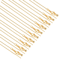 Настоящее золото 18K 12 шт. 1 мм латунная цепочка из пшеницы с регулируемыми звеньями, без свинца и без кадмия, долговечный, стойки покрытие, реальный 18 k позолоченный, 17.80 дюйм (45.2 см)