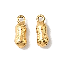 Peanut 304 прелести нержавеющей стали, золотые, арахис, 9.5x3.5x3 мм, отверстие : 1.2 мм