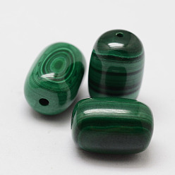 Malachite Wax Gourd Natural Malachite Beads, 12x8mm, Hole: 1mm