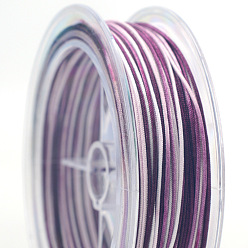 Фиолетовый Нейлоновая нить градиентного цвета, китайский вязать шнур, сегмент окрашенный, для изготовления браслетов, фиолетовые, 0.8 мм, около 27.34 ярдов (25 м) / рулон