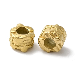 Золотой 304 из нержавеющей стали европейские шарики, бусины с большим отверстием, колонка со звездой, золотые, 8x6x6 мм, отверстие : 4 мм